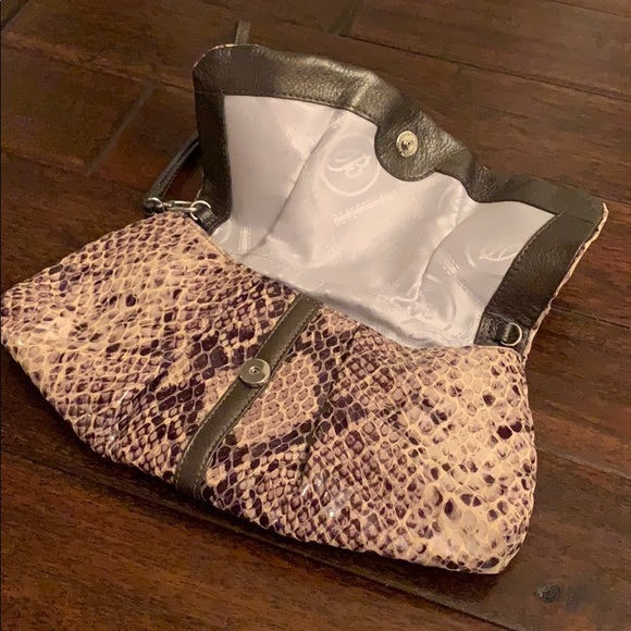 Brighton Snakeskin Print Clutch or Crossbody EUC! - Picture 7 of 16